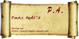 Pautz Agád névjegykártya